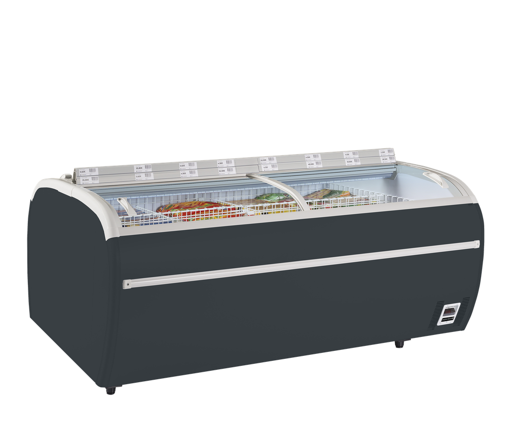 Congélateur de supermarché gris TWIN 220A-F