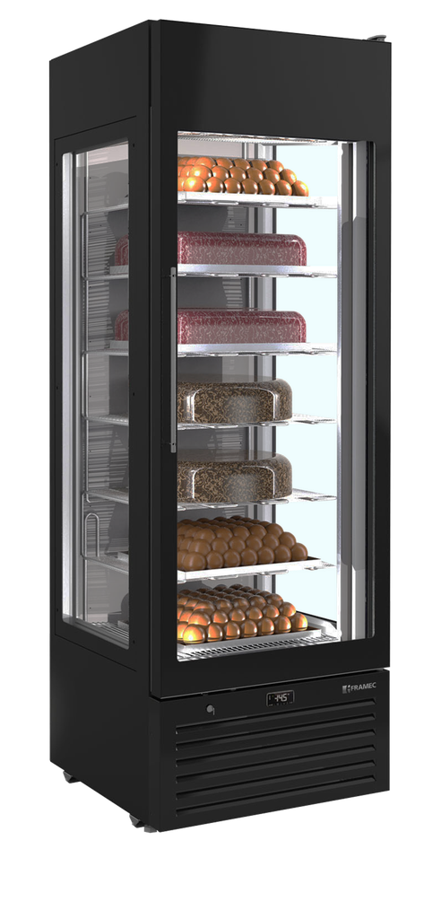 Congélateur vitrine statique noir VENERE NS