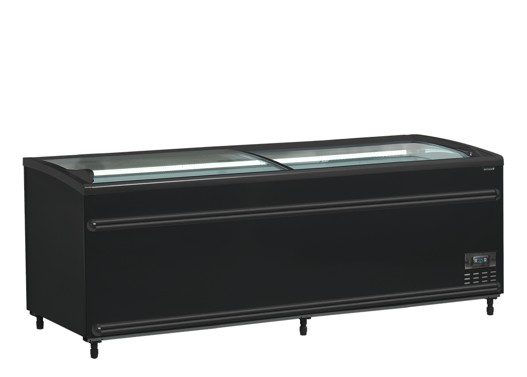 Réfrigérateur / congélateur de supermarché noir SFI210B-CF VS