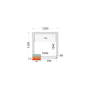 Panneaux de chambre froide 80 mm - sans plancher CR 120x120x212 NF
