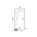 Panneaux de chambre froide 80 mm - sans plancher CR 120x240x212 NF