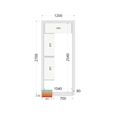 Panneaux de chambre froide 80 mm - sans plancher CR 120x270x212 NF