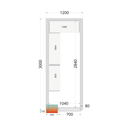 Panneaux de chambre froide 80 mm CR 120x300x220