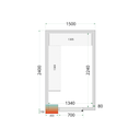 Panneaux de chambre froide 80 mm - sans plancher CR 150x240x212 NF