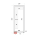 Panneaux de chambre congélation 120 mm CR 120x300x220