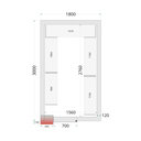 Panneaux de chambre congélation 120 mm CR 180x300x220
