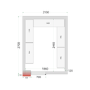 Panneaux de chambre congélation 120 mm CR 210x270x220