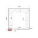 Panneaux de chambre congélation 120 mm CR 240x240x220
