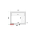 Panneaux de chambre congélation 120 mm CR 180x150x220