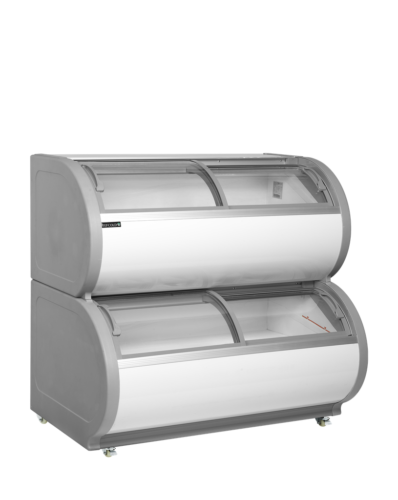 Vitrine crème glace 2 niveaux self service TD500