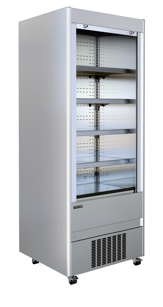 Vitr. Réfrig.libre service inox rideau man. MCX90M