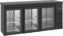 Arrière de bar traversant noir - 3 portes FGB194 DDG