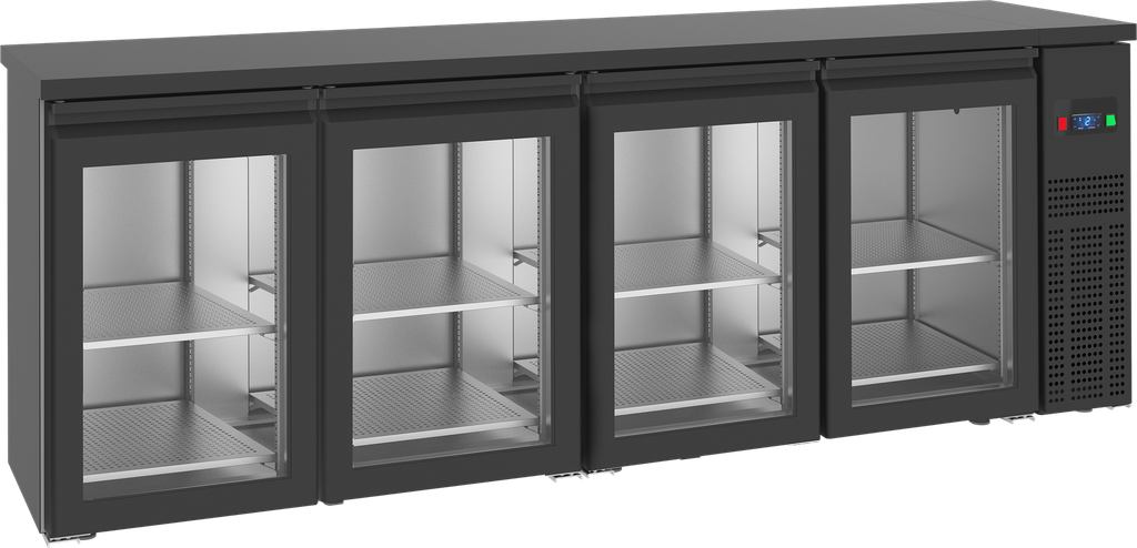 Arrière de bar traversant noir - 4 portes FGB249 DDG