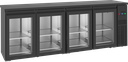 Arrière de bar traversant noir - 4 portes FGB249 DDG