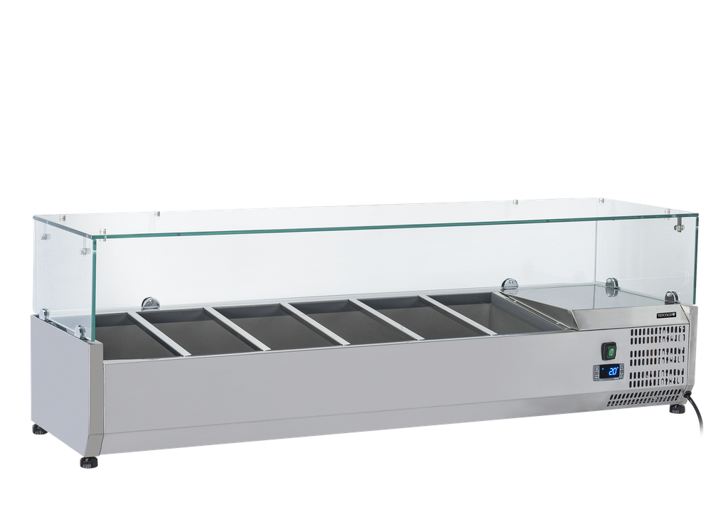 Vitrine à poser réfrigérée pour bacs GN1/3 VRX1400(380)