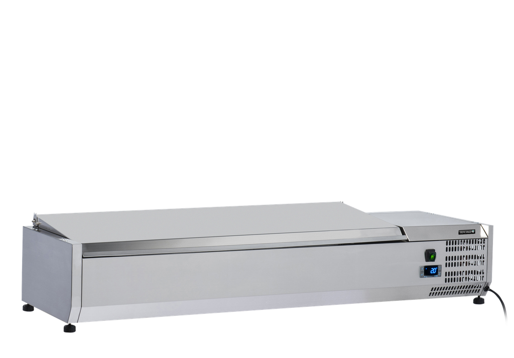 Vitrine à poser réfrigérée pour bacs GN1/3 VRX1400(380) INOX