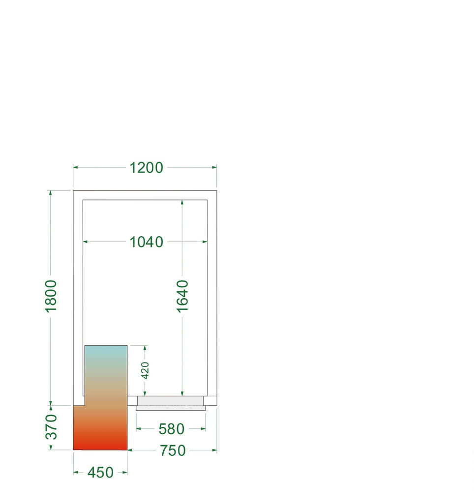 Chambre froide (Complet avec monobloc) CRPF1218