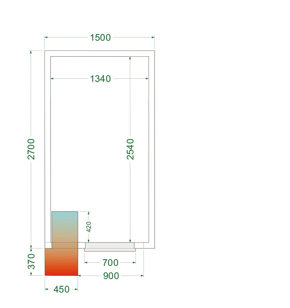 Chambre froide (Complet avec monobloc) CRPF1527