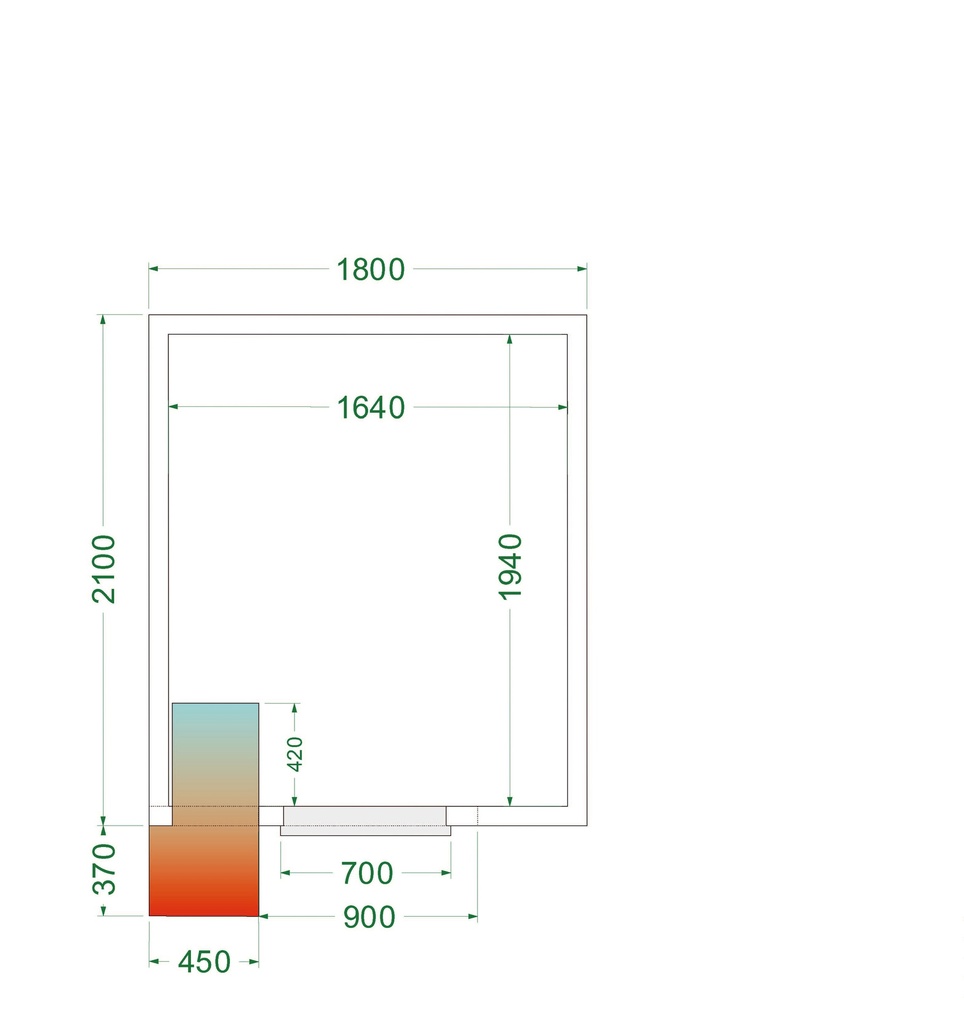 Chambre froide (Complet avec monobloc) CRPF1821