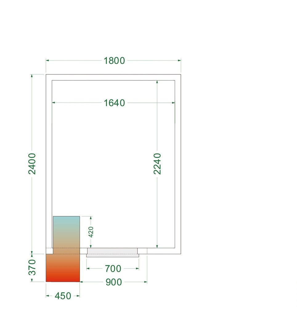 Chambre froide (Complet avec monobloc) CRPF1824