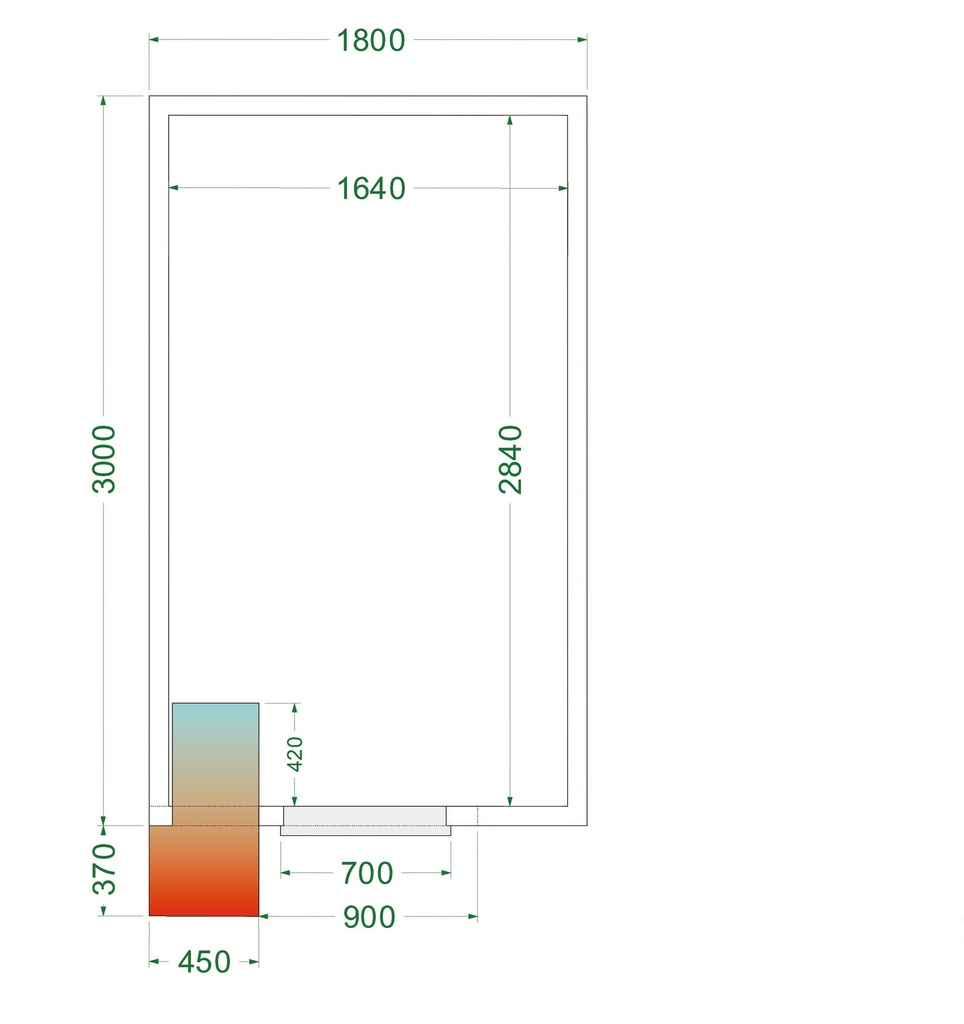 Chambre froide (Complet avec monobloc) CRPF1830
