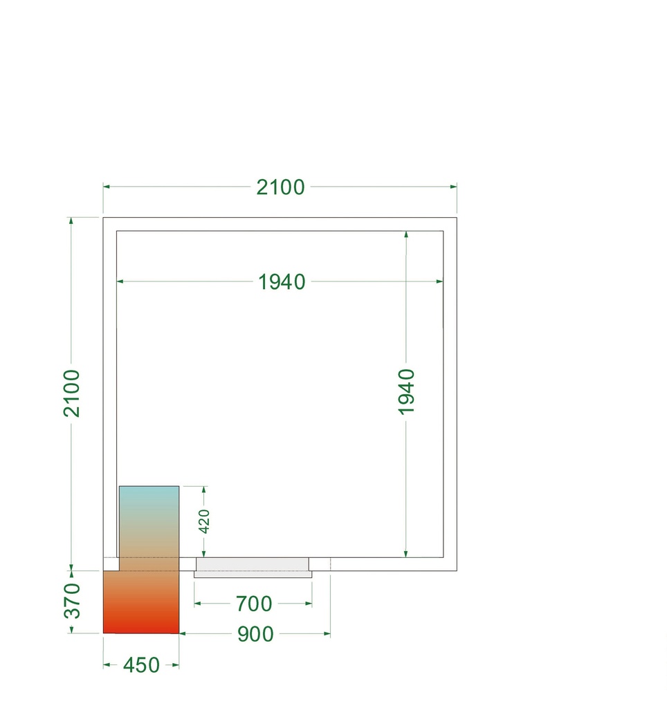 Chambre froide (Complet avec monobloc) CRPF2121