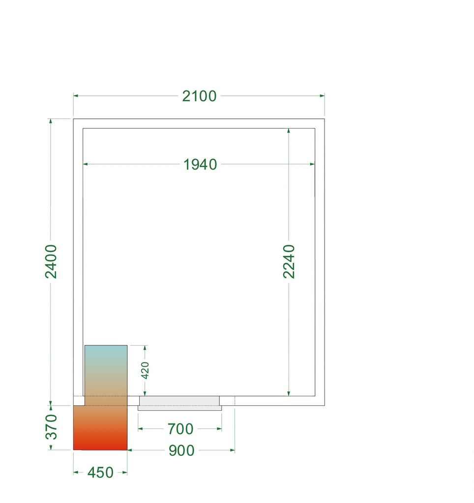 Chambre froide (Complet avec monobloc) CRPF2124