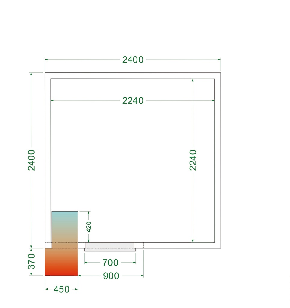 Chambre froide (Complet avec monobloc) CRPF2424