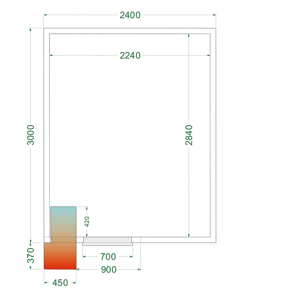 Chambre froide (Complet avec monobloc) CRPF2430