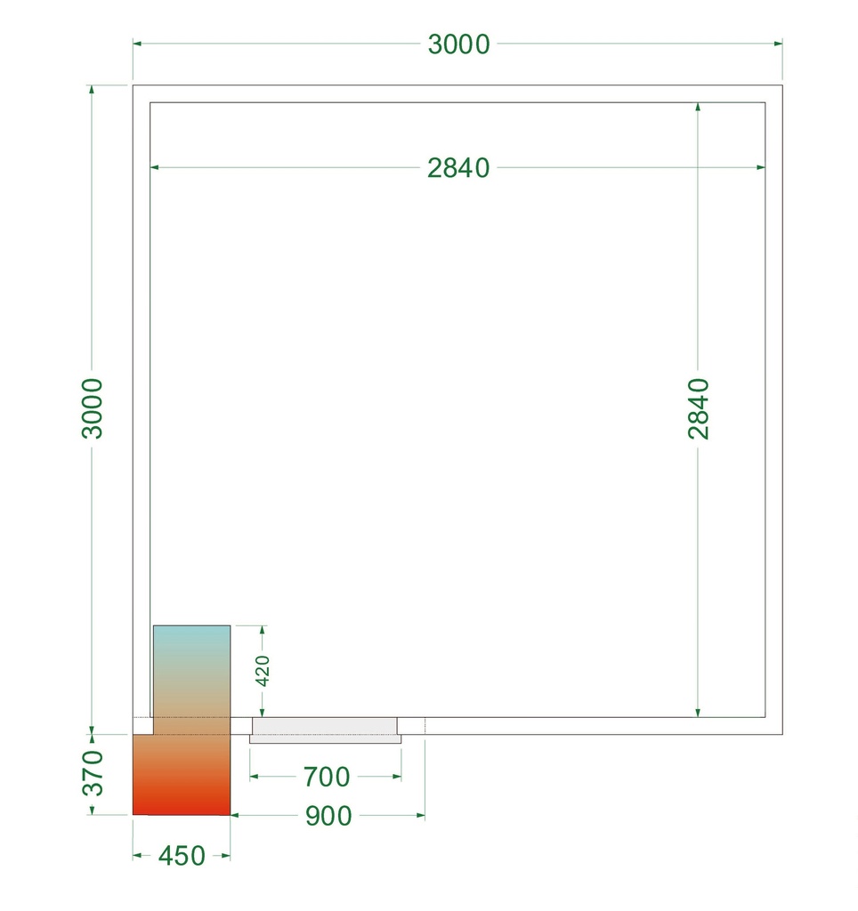 Chambre froide (Complet avec monobloc) CRPF3030