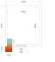 Chambre froide négative  (Complet avec monobloc) CRNF2427