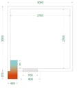 Chambre froide négative  (Complet avec monobloc) CRNF3030