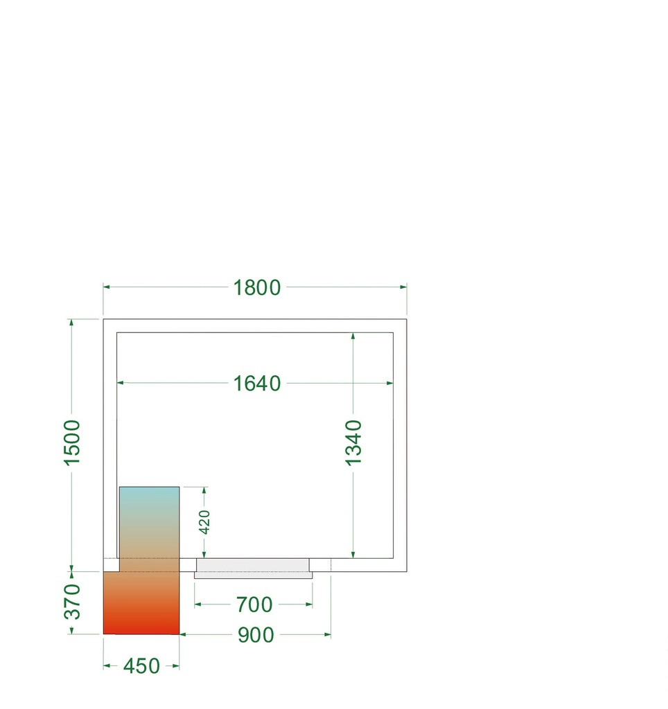 Chambre froide (Complet avec monobloc) CRPF1815