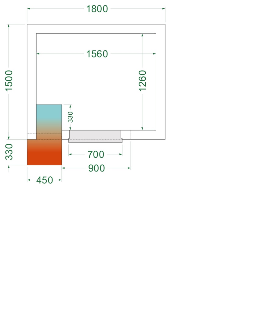 Chambre froide négative  (Complet avec monobloc) CRNF1815