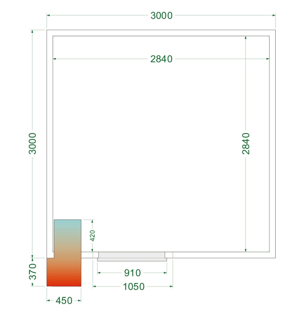 Chambre froide (Complet avec monobloc) CRPF3030WD