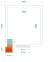 Chambre froide négative  (Complet avec monobloc) CRNF2427WD