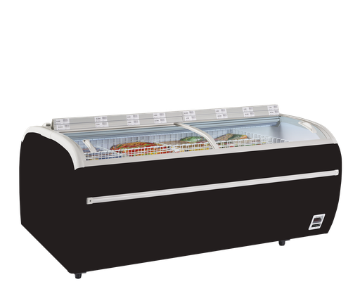 Congélateur de supermarché noir TWIN 220B-F