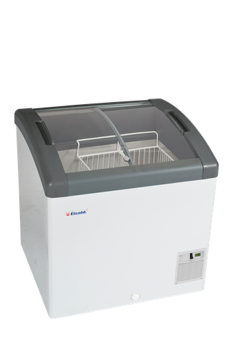 Congélateur coffre couvercles coullisantes Elcold Focus 73 GREY