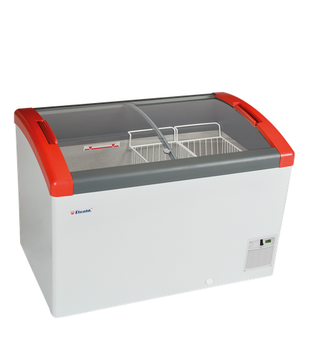 Congélateur coffre couvercles coullisantes FOCUS 106 RED