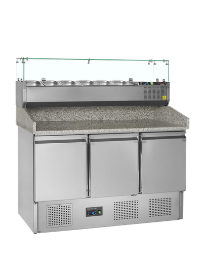 Table à pizza avec module pour garniture PT1365 + GVC33-140